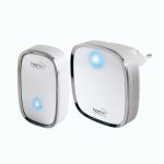 HOME DB 2060AC vezeték nélküli csengő, 200 m hatótáv, 36 dallam, 5 fokozatú hangerő, fényjelzés, 230 V-os tápellátás