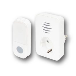   Home DBA1101AC vezeték nélküli csengő, elemes nyomógomb, max 110m hatótáv, 38 dallam, IP44 nyomógomb