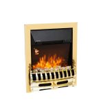 HOME FKKI25G beépíthető elektromos látványkandalló, max. 2000 W, LED fényeffekt, 2 fokozat, távirányító, heti időzítés, arany díszítés