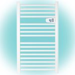 Home FKTW 501 fali elektromos törölközőszárító, 500W, LCD, fehér