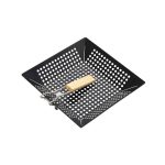 Home GRT02 tapadásmentes sütőkosár, nyéllel, szögletes kialakítás, tapadásmentes bevonat, 305x305x50 mm