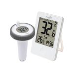 Home HCP60 vezeték nélküli úszó medence hőmérő, külső-belső hőmérséklet, min/max hőmérsékletek rögzítése, pontos idő, elemes működtetés