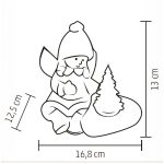 Home KDC 13 LED-es kerámia angyal figura, 1 db LED, fenyőfa