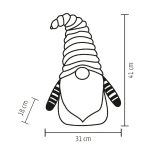 Home KDD 41 manó dekoráció, 3 db villogó LED, szövet, plüss