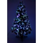 HOME KIX80LED LED-es műfenyő, 80 cm, optikai szálas, folyamatos színváltás, műanyag talp, hálózati tápellátás, beltéri kivitel