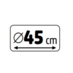 HOME KMK45LED LED-es műkoszorú, 45 cm, 35 db melegfehér LED, 8 programos, időzítés, 2D tűlevél, elemes tápellátás, beltéri kivitel
