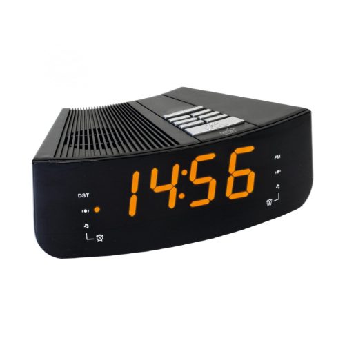 HOME LTCR 02 digitális, LED ébresztőóra rádióval, borostyán sárga kijelző, 10 állomás memória, ébresztés, hálózati tápellátás