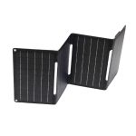 HOME MSC20W hordozható napelemes USB töltő, összecsukható, 20Watt, USB-A + USB-C + DC kimenet, PD gyorstöltés, LED töltésjelző, felakasztható, tartozék karabinerekkel