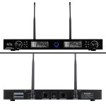 SAL MVN 910 vezeték nélküli mikrofonszett, digitális zajszűrés, 2x100 csatorna, ~140 m hatótáv, UHF frekvenciasáv, rack kompatibilis