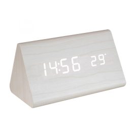   Home OC 07 digitális LED ébresztőóra, tapsra aktiválható fehér kijelző, dátum és hőmérséklet kijelzés, ébresztés, elemes tápellátás