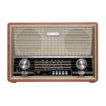 SAL RRT 4B retro asztali rádió, multimédia lejátszó, BT, USB/MicroSD, AUX, Rádió, EQ, ~16 óra üzemidő