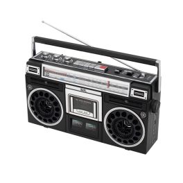   SAL RRT BROOKLYN sztereó kazettás rádiós magnó, Bluetooth, USB, microSD, MP3, felvétel, 4-sávos rádió, multimédia