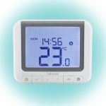 SALUS RT520 vezetékes szobatermosztát, Opentherm csatlakozó, kontaktus kimenet, LCD, PIN kód, szerviz figyelmeztető, 5 - 32,5 °C