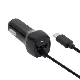   SAL SAU 24C autós USB töltő 2in1, 2 készülék, USB, USB-C, 2,4 A összesen