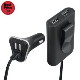   SAL SAU 96 nagy teljesítményű autós USB gyorstöltő, 48 W, 4 USB port, 4 x 2,4 A