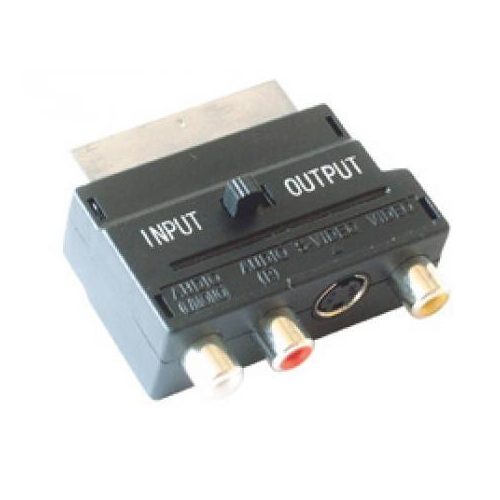 Home V 50S videóátalakító, 21 pólusú euro dugó, RCA aljzat, SVHS aljzat