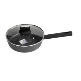   Zilan ZLN0874 Spotty Chef magasfalú serpenyő fedővel, 24 cm, 2,4 literes, tapadásmentes bevonat