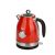 Zilan ZLN7033 retró vízforraló, 2200 W, 1,7 liter, hőmérsékletkijelzés, 360°-ban forgatható, piros