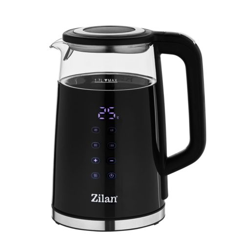 Zilan ZLN7859 vízforraló, max. 2200 W, 1,5 literes, rejtett fűtőszál, digitális kijelző