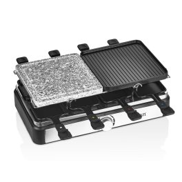   Zilan ZLN8863 raclette grill, 1500 W, 2 az 1-ben, alumínium sütőlap, tapadásmentes bevonat, hőfokszabályozó, kiegészítők