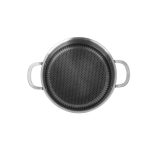 Zilan ZLN9648 Hexachef lábas fedővel, 24 cm, 4,3 liter, 3 rétegű, hatszögletű hibrid tapadásmentes belső