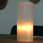 Szelenit Négyzetes Lámpa - kb.25cm - Az Élet Fája - UK csatlakozó