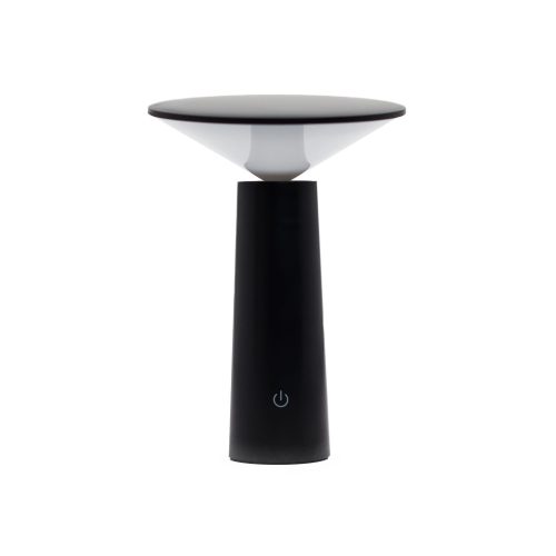 Érintőlámpa - Fekete Gomba- állítható - USB (C) - tölthető  (2000 Watt)