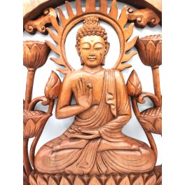 Buddha és Lótusz Panel - 40cm