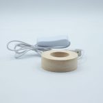 6cm Kerek fa LED alátét - Hideg/meleg
