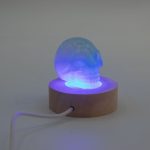 6cm Kerek fa LED alátét - Vegyes színek
