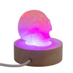 6cm Kerek fa LED alátét - Vegyes színek
