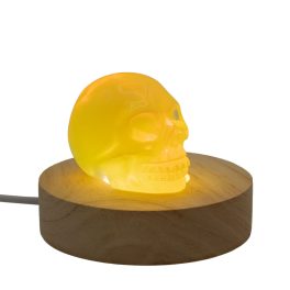 8cm Kerek fa LED alátét - Hideg/meleg