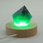 8cm Kerek fa LED alátét - Vegyes színek