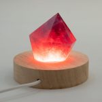 8cm Kerek fa LED alátét - Vegyes színek