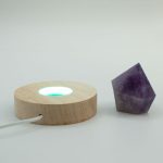 8cm Kerek fa LED alátét - Vegyes színek