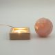 6cm Négyzetes fa LED alátét- Hideg/meleg
