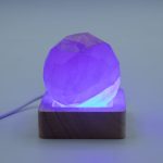 6cm Négyzetes fa LED alátét- Vegyes színek