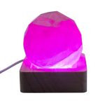 6cm Négyzetes fa LED alátét- Vegyes színek